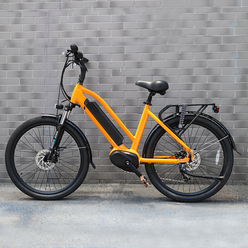Hot Sell Bafang Mid Motor 48V 500W/750W/1000W  Lithium Battery Full Suspension City Electric Bike  Aluminum alloy fat tire bike with pedals