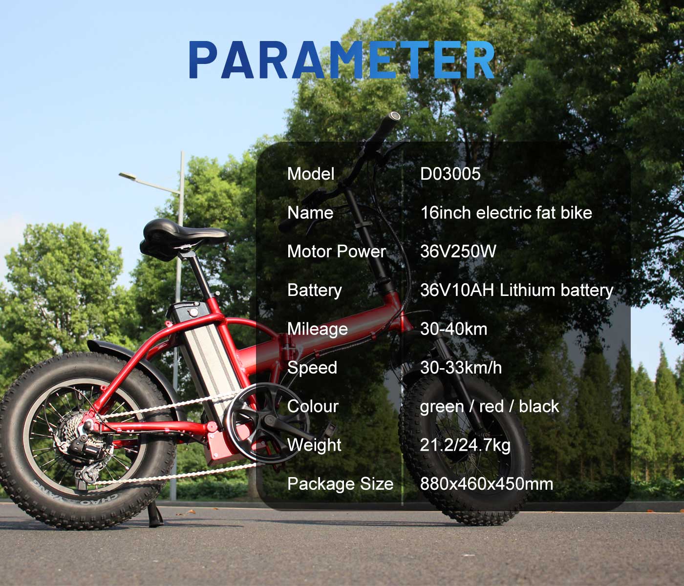 Folding E Bike fat tire bicycle with 36v 10ah battery for sale
