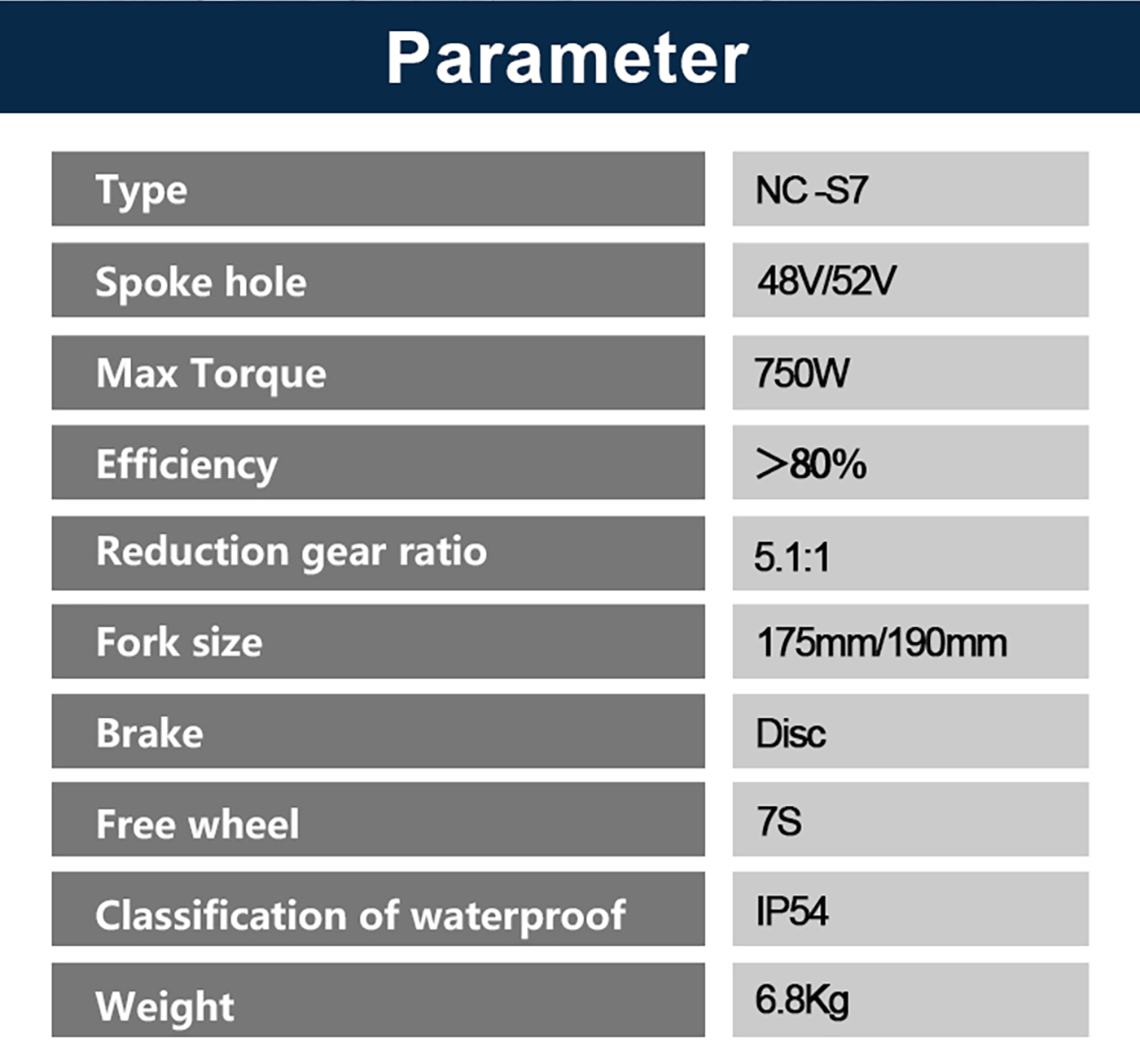 parameter of electric bike kit 48V 52V 750W e bike hub motor kit electric bicycle conversion kit for sale