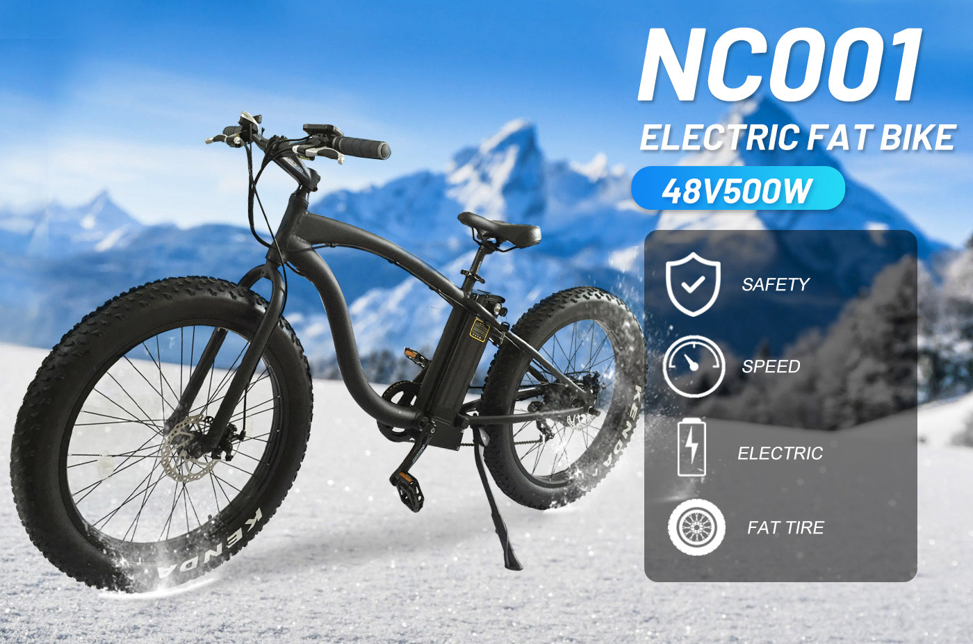 26 inch 48v 500w electric bike for sale